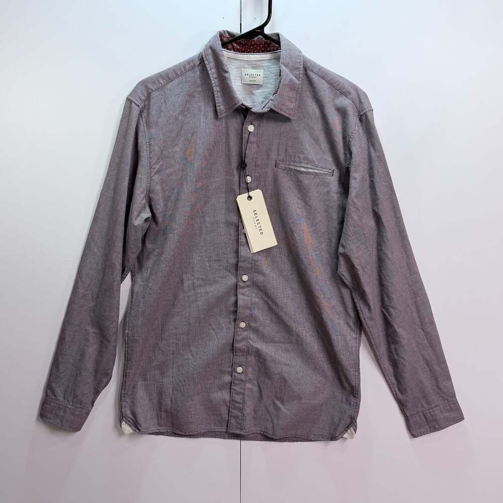 Selected Homme Slim Fit Long Sleeve Button-Down Shirt